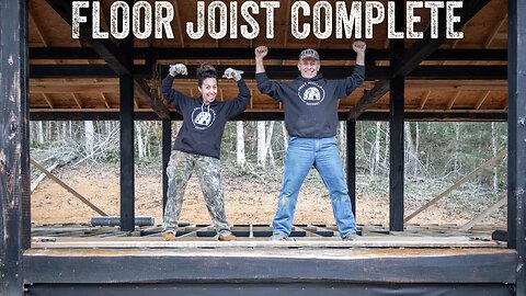 S2 EP54 | OFF GRID TIMBER FRAME | CABIN FLOOR JOIST COMPLETE