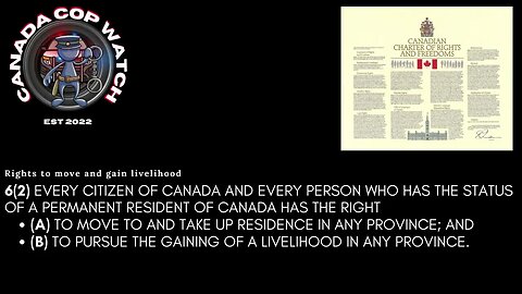 🍁🚔🎥Part 3: Learn Your Canadian Charter Of Rights And Freedoms With Us - Canada Cop Watch Education