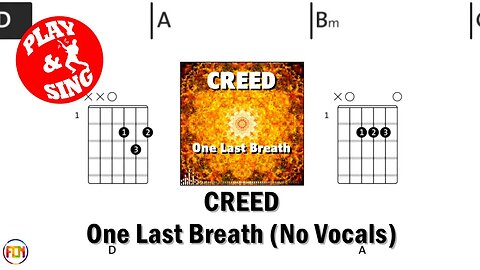 CREED One Last Breath FCN GUITAR CHORDS & LYRICS NO VOCALS