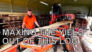 SAW-MILLING A VALUABLE BAR TOP OUT OF A LOG THAT CAME FROM THE FIREWOOD PILE