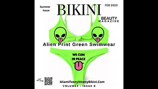 Alien Print Green Swimwear