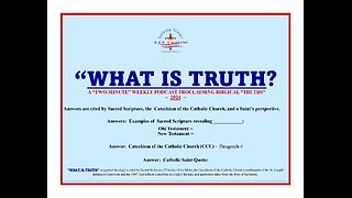 | TRUTH #1 | "WHAT IS THE HOLY TRINITY?" | "WHAT IS TRUTH?" PODCAST |