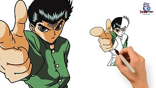 How to Draw Yusuke Urameshi | YuYu Hakusho