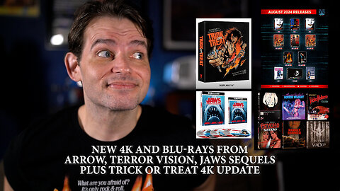 New 4K and Blu-rays from Arrow, Terror Vision, Plus Jaws Sequels in 4K and Trick Or Treat 4K Update