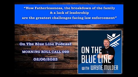 How Fatherlessness, family breakdown & no leadership negatively affect law enforcement | MRC99
