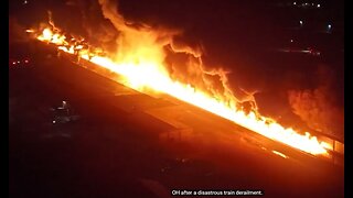 OHIO TRAIN DERAILMENT POISONING AIR & WATER - 100K GAL ZYCLON B, 300K OIL & 800K CHEM (4THREICH.COM)