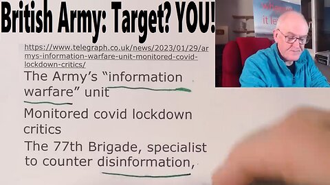 British Army 77th Brigade Targets British Citizens Who Doubt the Narratives