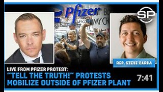 LIVE FROM PFIZER PROTEST: “Tell The Truth!” Protests Mobilize Outside Of Pfizer Plant