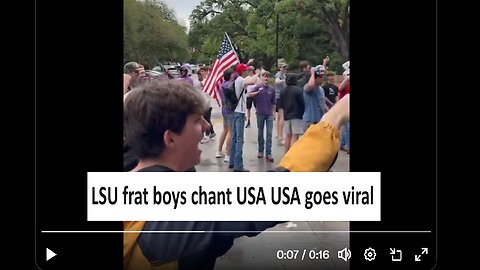 LSU frat boys chant USA drowning out pro Palestine protesters