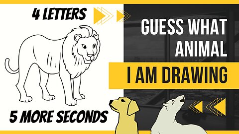 Guess What Animal I Am Drawing A Game Show That You Are The Player. 10 Animals being drawn