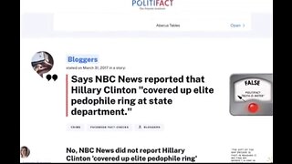 NBC Report Fact-Checkers Said Didn't Exist On Pedo Investigation Under Hillary Clinton Resurfaces