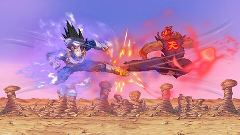 Akuma Vs Vegeta - Extreme Boss Battle! - Street Fighter X Dragon Ball Z - Capcom X Toei Animation!!!