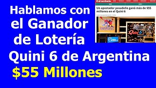 NOS CUENTA LO QUE HIZO PARA GANAR LOS 55 MILLONES EN LA LOTERÍA EL PASADO 19 DE SEPTIEMBRE