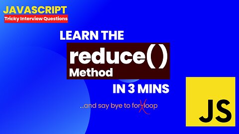 This is easier than for-loop | Master the "reduce() method" for Array manipulation in JavaScript