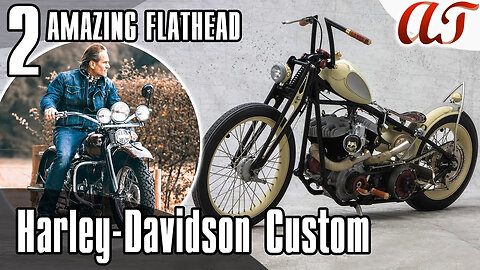 2 AMAZING Harley-Davidson FLATHEAD Custom * A&T Design