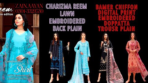 Reem charizma signature edition lawn embroidered lawn #video #lawn #embroidered #Z.ACOLLECTION