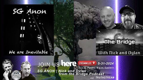 SG Anon, Nick & Dylan from The Bridge! Live 5/31/24 Off World, Innerworld, DUMBS: A poigniant conversation, energy, frequency, entertainment industry, clones, doubles, childhood trauma, whats been hidden? TruthStream #265