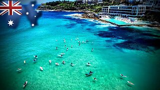 4k drone of Bondi beach perfect day!! Sydney Australia 2023