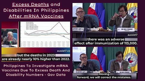 Philippines To InvestACigate mRNA Vaccines Due To Excess Death And Disability Numbers - Gov Data
