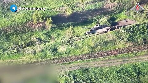 Destruction of a Abrams tank in the Avdeevksy direction with a Krasnopol laser guided shell