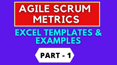 Agile Metrics and Excel Template:(Scrum Metrics and KPI | VELOCITY, BURN DOWN CHART, DEFECT LEAKAGE)