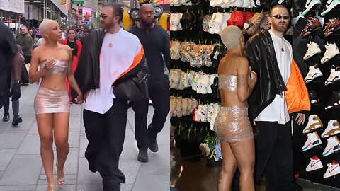 Doja Cat Wears Outfit Made of Plastic Wrap While Walking Through Times Square