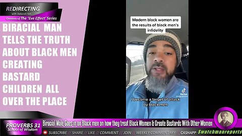 Biracial Male Blast BIack Men for ill treatment of BIack Women & Creating B@stards With Other Women