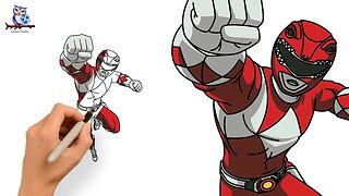 How to Draw Red Ranger - Mighty Morphin Power Rangers