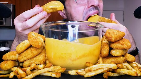 CHEESE SAUCE CHEAP FISH AND CHIPS ! * ASMR MUKBANG NO TALKING * NOMNOMSAMMIEBOY