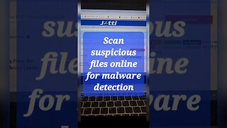 Scan suspicious files online for malware detection #shorts #youtubeshorts