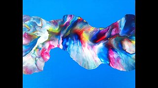 104 - "Cerulean Split" - Abstract Art - Paint Pouring Tutorial - Dutch Pour - Acrylic Pouring