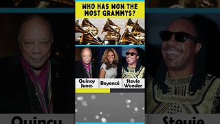 Who has won the most Grammys? #shorts #trivia #music #grammy #mostwins #quincyjones #beyonce #wonder