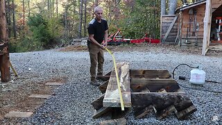 FRONT PORCH STEPS FOR THE CABIN | TIMBER FRAME OFF GRID