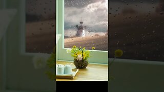 Relaxing rain video| Window raining #shorts