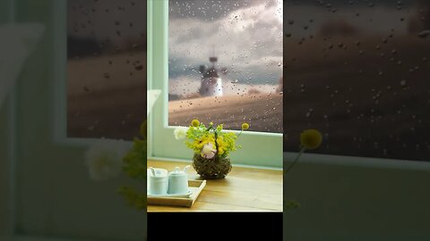 Relaxing rain video| Window raining #shorts