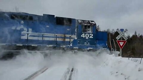 Short Teaser Of The Train I Caught Today In The Snow! #trains #trainvideo #shorts | Jason Asselin