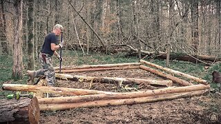 OFF GRID HOG PEN BUILD | FLOODING WATER | TIMBER FRAME CABIN HOMESTEAD