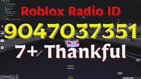 Thankful Roblox Radio Codes/IDs