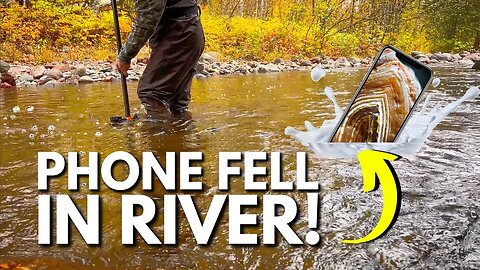River rockhounding whoopsie.. iPhone fell in river!