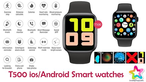 T500 Smart Watch for Andorid and IOS Unboxing and Review