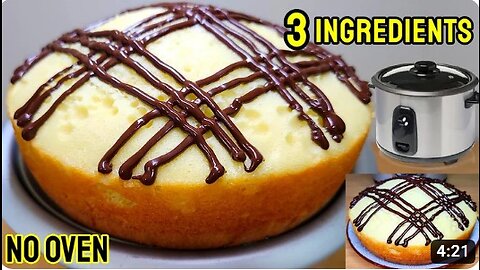 CAKE IN RICE COOKER | 3 Ingredients | No Oven, Soft and Fluffy