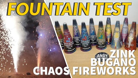BIG Firework Fountain Test | Bugano/Zink + many more | Over 6m/20ft height!