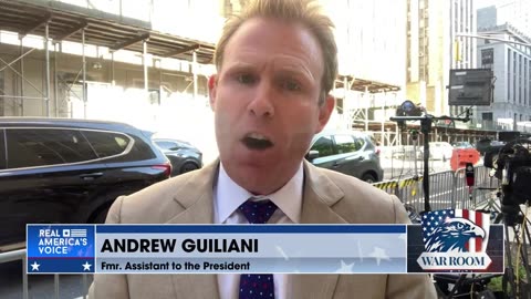 Andrew Giuliani : Live From Outside Of President Trump's Show Trial In NYC