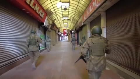 Turkish Military Patrols the streets of Hatay to counter looters