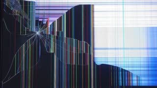 Cracked Broken TV Screen HD Background Loop Animation Motion Graphic Screensaver Wallpaper