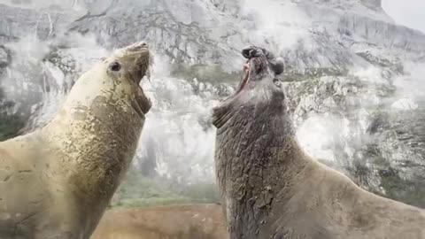 Polar Bear Stands Her Ground to Feed Her Cubs | Life | BBC Earth