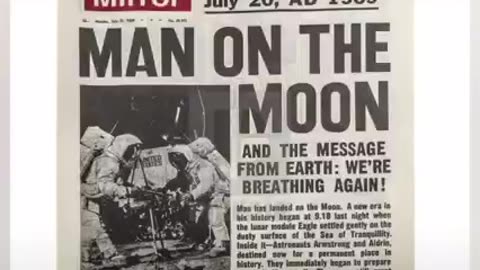 MOON Landing 20 july 1969, News paper picture 21 july 1969.