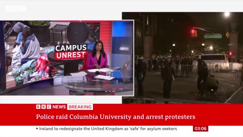 New York police raid Columbia campus andarrest protesters | BBC News