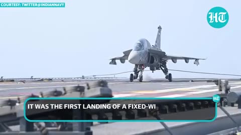 Watch how India's Tejas landed on INS Vikrant for the first time | Desi firepower on display