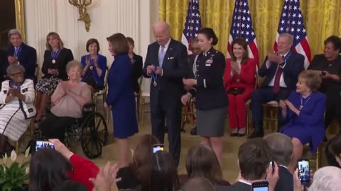 Joe Biden gives Nancy Pelosi a Medal of Freedom
